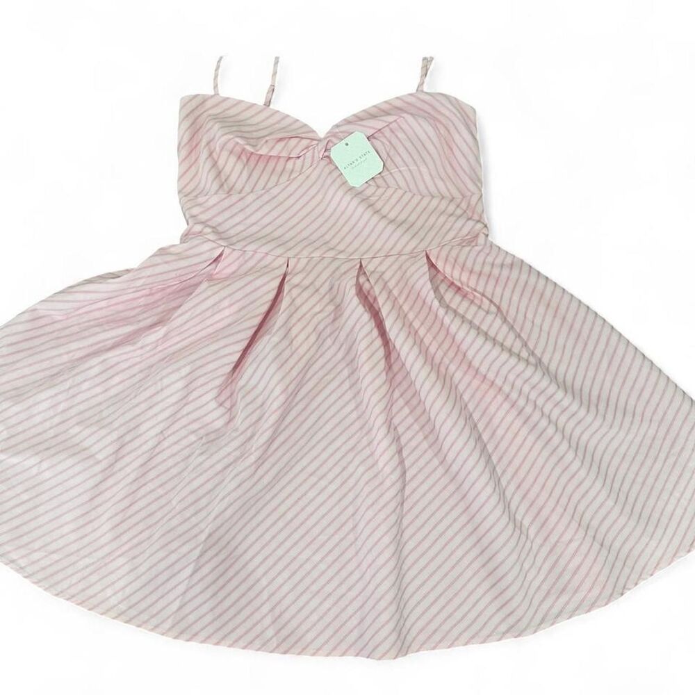 Altar’d State Pink Striped Mini Dress NWT Size L Flowy Feminine